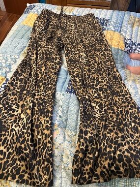 Rafaella Women's Animal Print Wide Leg Pants